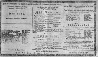 Theaterzettel (Oper und Burgtheater in Wien) 18140414 Seite: 1
