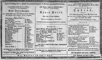 Theaterzettel (Oper und Burgtheater in Wien) 18140423 Seite: 1