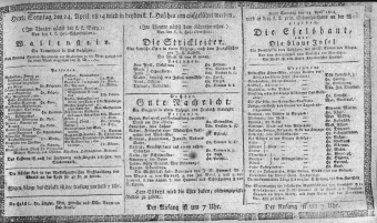 Theaterzettel (Oper und Burgtheater in Wien) 18140424 Seite: 1