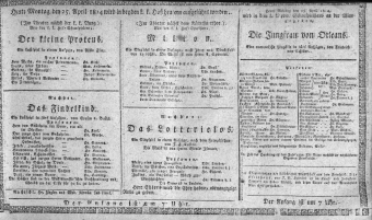 Theaterzettel (Oper und Burgtheater in Wien) 18140425 Seite: 1
