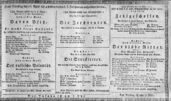 Theaterzettel (Oper und Burgtheater in Wien) 18140426 Seite: 1