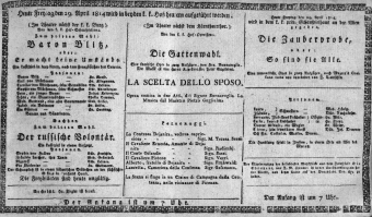 Theaterzettel (Oper und Burgtheater in Wien) 18140429 Seite: 1