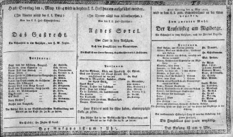 Theaterzettel (Oper und Burgtheater in Wien) 18140501 Seite: 1
