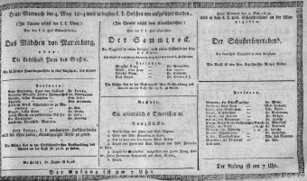 Theaterzettel (Oper und Burgtheater in Wien) 18140504 Seite: 1