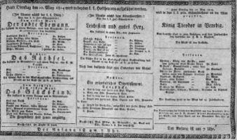 Theaterzettel (Oper und Burgtheater in Wien) 18140510 Seite: 1