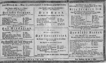 Theaterzettel (Oper und Burgtheater in Wien) 18140511 Seite: 1