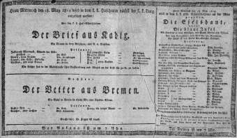 Theaterzettel (Oper und Burgtheater in Wien) 18140518 Seite: 1
