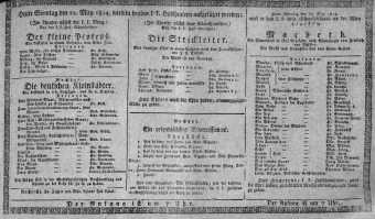 Theaterzettel (Oper und Burgtheater in Wien) 18140522 Seite: 1