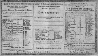 Theaterzettel (Oper und Burgtheater in Wien) 18140528 Seite: 1