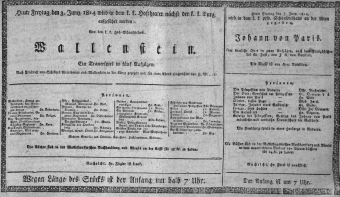 Theaterzettel (Oper und Burgtheater in Wien) 18140603 Seite: 1