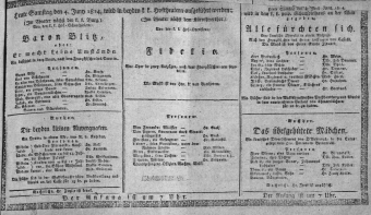 Theaterzettel (Oper und Burgtheater in Wien) 18140604 Seite: 1
