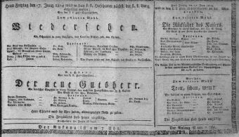 Theaterzettel (Oper und Burgtheater in Wien) 18140617 Seite: 1