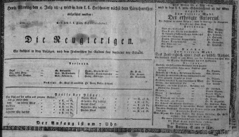 Theaterzettel (Oper und Burgtheater in Wien) 18140704 Seite: 1