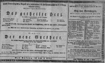 Theaterzettel (Oper und Burgtheater in Wien) 18140804 Seite: 1