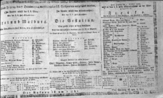 Theaterzettel (Oper und Burgtheater in Wien) 18141007 Seite: 1