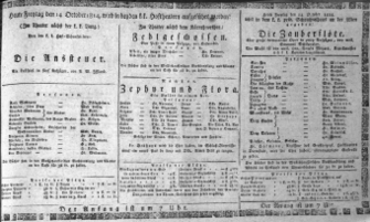 Theaterzettel (Oper und Burgtheater in Wien) 18141014 Seite: 1