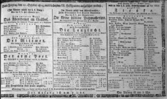 Theaterzettel (Oper und Burgtheater in Wien) 18141021 Seite: 1