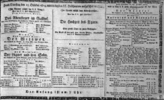 Theaterzettel (Oper und Burgtheater in Wien) 18141025 Seite: 1