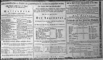 Theaterzettel (Oper und Burgtheater in Wien) 18141027 Seite: 1