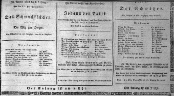 Theaterzettel (Oper und Burgtheater in Wien) 18141107 Seite: 1