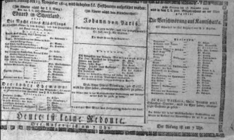 Theaterzettel (Oper und Burgtheater in Wien) 18141113 Seite: 1