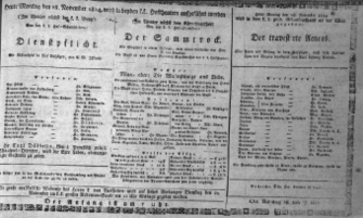 Theaterzettel (Oper und Burgtheater in Wien) 18141128 Seite: 1