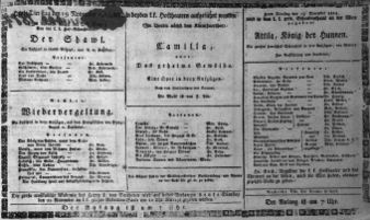 Theaterzettel (Oper und Burgtheater in Wien) 18141129 Seite: 1