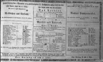 Theaterzettel (Oper und Burgtheater in Wien) 18141202 Seite: 1