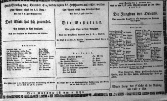 Theaterzettel (Oper und Burgtheater in Wien) 18141203 Seite: 1