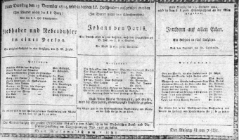 Theaterzettel (Oper und Burgtheater in Wien) 18141213 Seite: 1