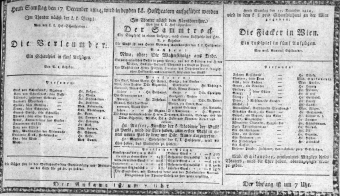 Theaterzettel (Oper und Burgtheater in Wien) 18141217 Seite: 1