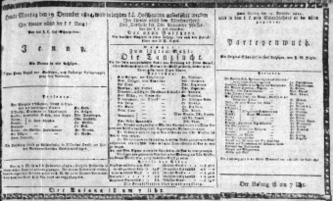 Theaterzettel (Oper und Burgtheater in Wien) 18141219 Seite: 1