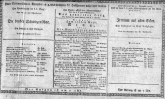 Theaterzettel (Oper und Burgtheater in Wien) 18141221 Seite: 1