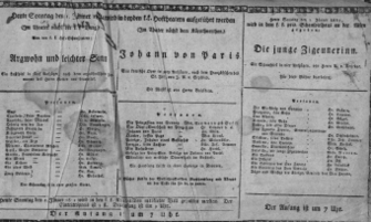 Theaterzettel (Oper und Burgtheater in Wien) 18150101 Seite: 1