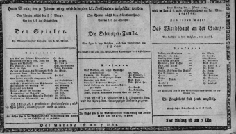 Theaterzettel (Oper und Burgtheater in Wien) 18150109 Seite: 1