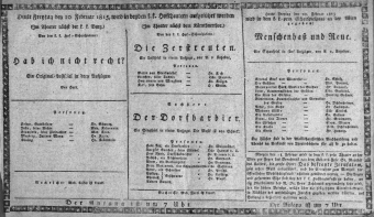 Theaterzettel (Oper und Burgtheater in Wien) 18150110 Seite: 1