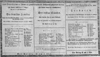 Theaterzettel (Oper und Burgtheater in Wien) 18150112 Seite: 1
