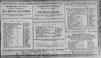 Theaterzettel (Oper und Burgtheater in Wien) 18150115 Seite: 1