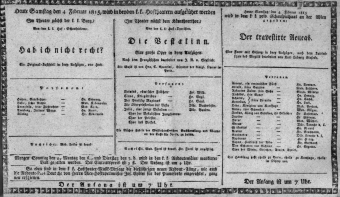 Theaterzettel (Oper und Burgtheater in Wien) 18150204 Seite: 1