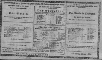 Theaterzettel (Oper und Burgtheater in Wien) 18150215 Seite: 1