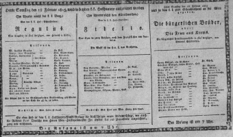 Theaterzettel (Oper und Burgtheater in Wien) 18150218 Seite: 1