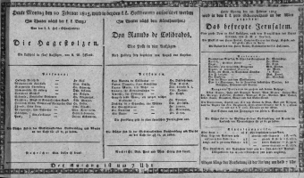 Theaterzettel (Oper und Burgtheater in Wien) 18150220 Seite: 1