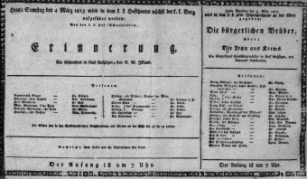 Theaterzettel (Oper und Burgtheater in Wien) 18150304 Seite: 1