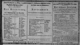 Theaterzettel (Oper und Burgtheater in Wien) 18150314 Seite: 1