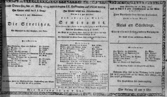 Theaterzettel (Oper und Burgtheater in Wien) 18150316 Seite: 1