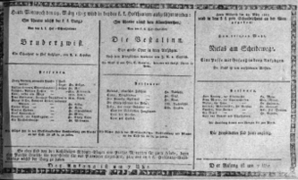 Theaterzettel (Oper und Burgtheater in Wien) 18150329 Seite: 1