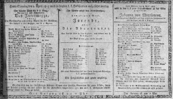 Theaterzettel (Oper und Burgtheater in Wien) 18150402 Seite: 1