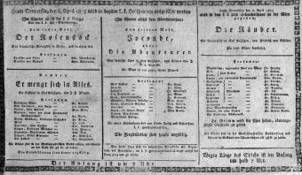 Theaterzettel (Oper und Burgtheater in Wien) 18150406 Seite: 1