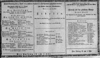 Theaterzettel (Oper und Burgtheater in Wien) 18150409 Seite: 1