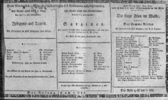 Theaterzettel (Oper und Burgtheater in Wien) 18150501 Seite: 1